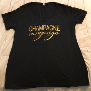 Champagne campaign V Neck tee